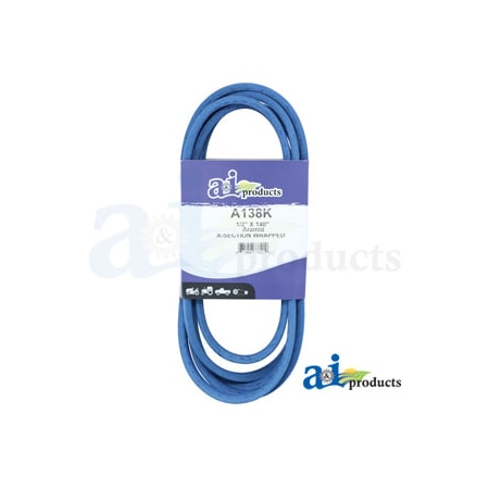 A & I Products Aramid Blue V-Belt (1/2" X 140") 0" x0" x0" A-A138K